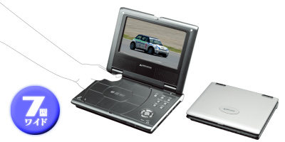 7型ワイド液晶ポータブルDVDプレーヤー